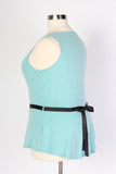 Plus Size Clothing for Women - Aqua Peplum Top with Belt - Society+ - Society Plus - Buy Online Now! - 3