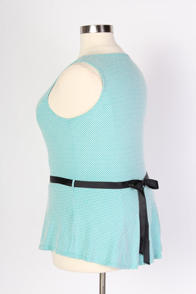 Plus Size Clothing for Women - Aqua Peplum Top with Belt - Society+ - Society Plus - Buy Online Now! - 3