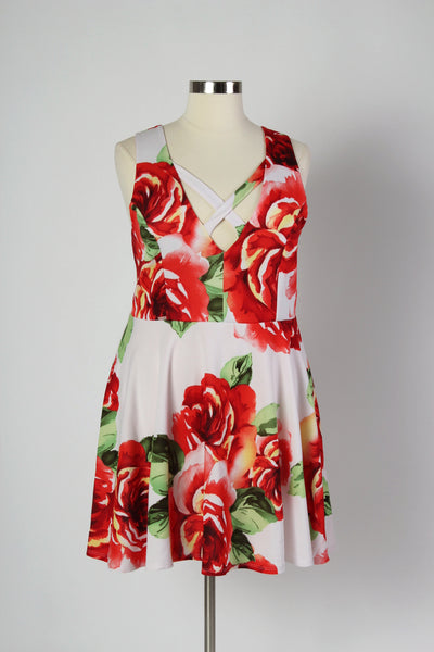 Plus Size Clothing for Women - Floral V-Neck Skater Dress - Society+ - Society Plus - Buy Online Now! - 2