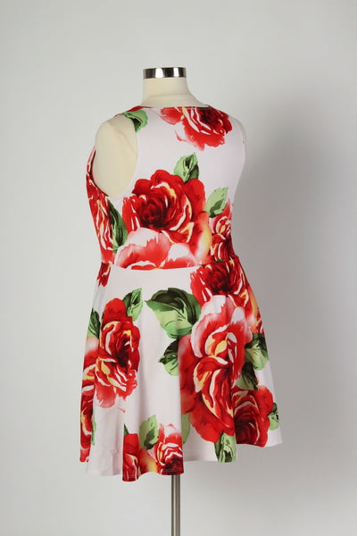 Plus Size Clothing for Women - Floral V-Neck Skater Dress - Society+ - Society Plus - Buy Online Now! - 3