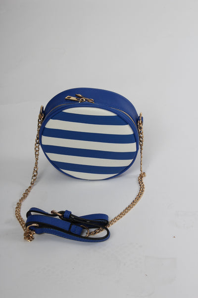 Plus Size Clothing for Women - Striped Round Crossbody Bag - Blue - Society+ - Society Plus - Buy Online Now! - 4