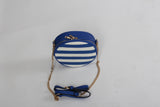 Plus Size Clothing for Women - Striped Round Crossbody Bag - Blue - Society+ - Society Plus - Buy Online Now! - 5