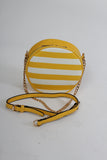Plus Size Clothing for Women - Striped Round Crossbody Bag - Yellow - Society+ - Society Plus - Buy Online Now! - 3