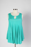 Plus Size Clothing for Women - Sleeveless Flare Tunic - Mint - Society+ - Society Plus - Buy Online Now! - 2