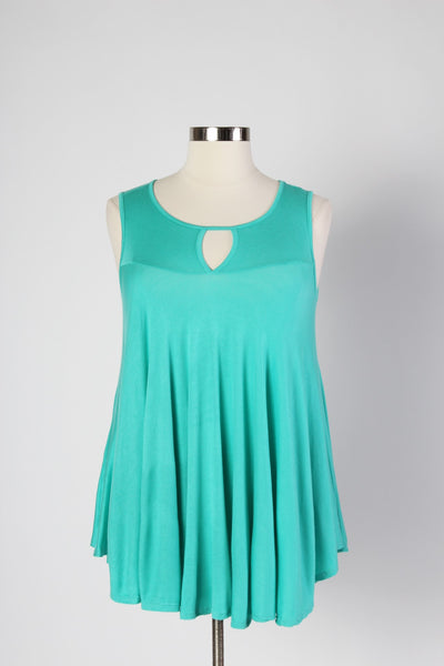 Plus Size Clothing for Women - Sleeveless Flare Tunic - Mint - Society+ - Society Plus - Buy Online Now! - 2
