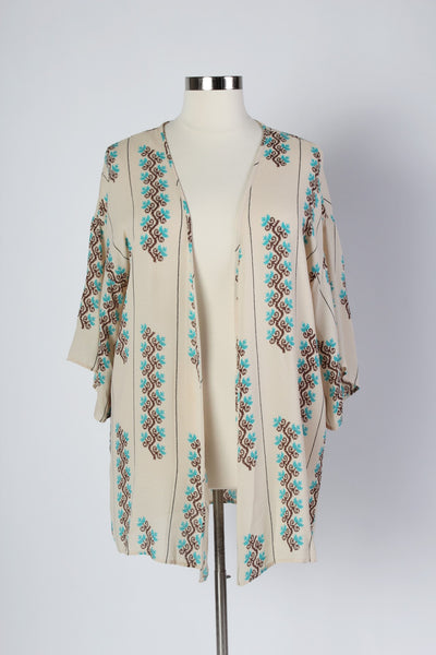 Plus Size Clothing for Women - Wanderous Woman Kimono - Taupe - Society+ - Society Plus - Buy Online Now! - 1