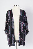 Plus Size Clothing for Women - Wanderous Woman Kimono - Navy - Society+ - Society Plus - Buy Online Now! - 1