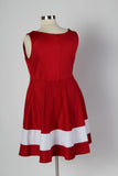 Plus Size Clothing for Women - Classic Stripe Skater Dress - Red - Society+ - Society Plus - Buy Online Now! - 5