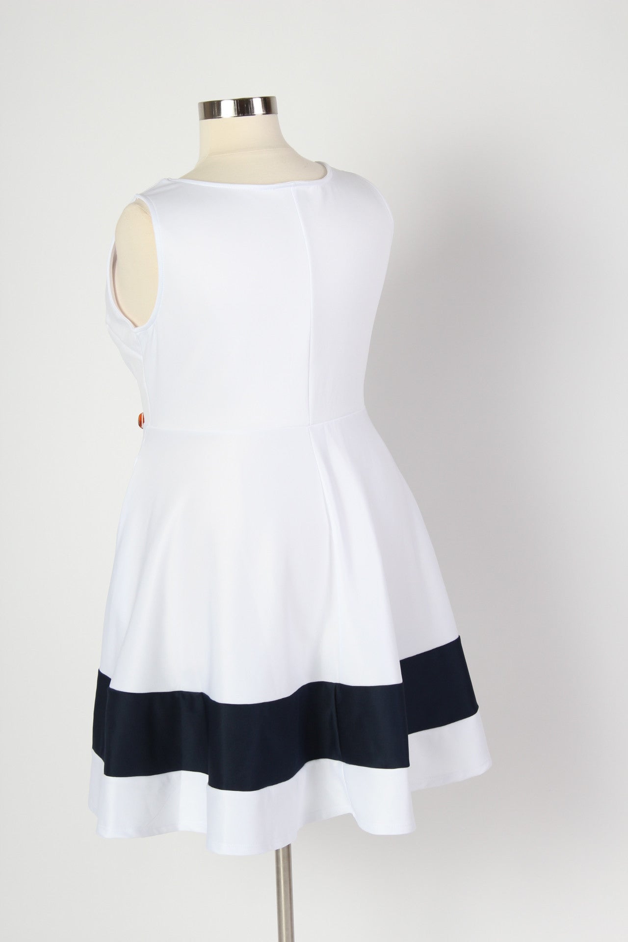 Plus Size Classic Stripe Skater Dress - White Society Plus Plus Size Classic Stripe Skater Dress - White Society Plus