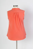 Plus Size Clothing for Women - Sleeveless Bow Blouse - Salmon - Society+ - Society Plus - Buy Online Now! - 2