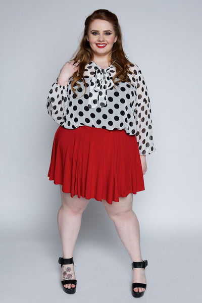 Plus Size Clothing for Women - EmpoweRED Mini Skirt - Society+ - Society Plus - Buy Online Now! - 1