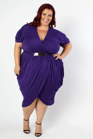 Plus Size Clothing for Women - Amethyst Tulip Dress - Society+ - Society Plus - Buy Online Now! - 1