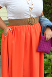 Plus Size Clothing for Women - Twirl Maxi Skirt w/ Pockets - Pumpkin Spice - Society+ - Society Plus - Buy Online Now! - 3