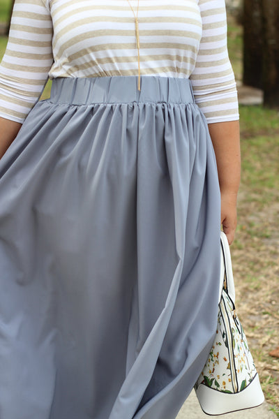 Plus Size Clothing for Women - Twirl Maxi Skirt w/ Pockets - Granite - Society+ - Society Plus - Buy Online Now! - 2