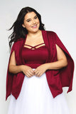 Plus Size Clothing for Women - Society+ Cape - Burgundy - Society+ - Society Plus - Buy Online Now! - 1