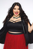 Plus Size Clothing for Women - Society+ Caged Crop Top - Black - Society+ - Society Plus - Buy Online Now! - 6