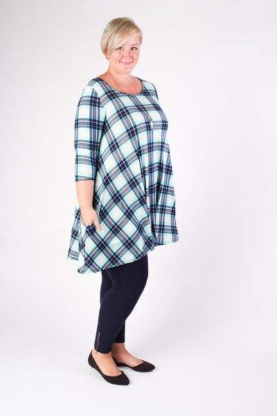 Plus Size Clothing for Women - Plaid Pocket Dress by Sydney - Society+ - Society Plus - Buy Online Now! - 2