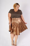 Plus Size Clothing for Women - Birthday Stripes Tee - Bronze - Society+ - Society Plus - Buy Online Now! - 3