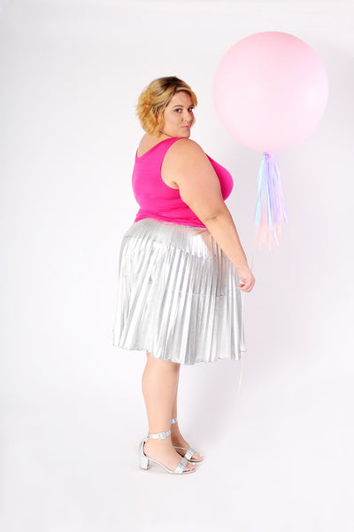 Plus Size Clothing for Women - Jessica Kane Silver Skirt - Society+ - Society Plus - Buy Online Now! - 2