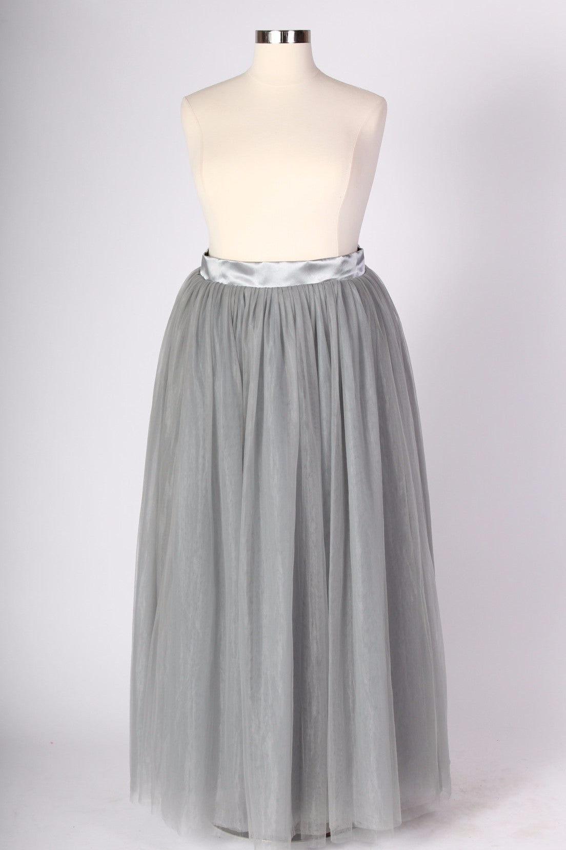 grey tutu dress long Gray A-line Tulle Long Prom Dress Gray A-line Formal Evening Dress US 4 / Custom Color