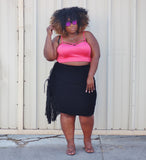Plus Size Clothing for Women - Jessica Kane Caged Crop Top - Salmon - Society+ - Society Plus - Buy Online Now! - 2