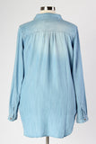 Plus Size Clothing for Women - Softest Chambray Top - Society+ - Society Plus - Buy Online Now! - 4
