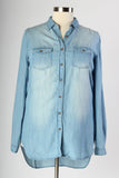 Plus Size Clothing for Women - Softest Chambray Top - Society+ - Society Plus - Buy Online Now! - 3