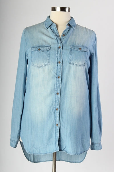 Plus Size Clothing for Women - Softest Chambray Top - Society+ - Society Plus - Buy Online Now! - 3