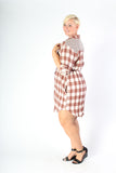 Plus Size Clothing for Women - Plaid Button Up Dress - Rust - Society+ - Society Plus - Buy Online Now! - 5