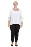 Plus Size Clothing for Women - J Kane Teal Trim Top - Society+ - Society Plus - Buy Online Now! - 2