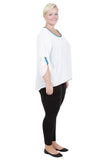 Plus Size Clothing for Women - J Kane Teal Trim Top - Society+ - Society Plus - Buy Online Now! - 3