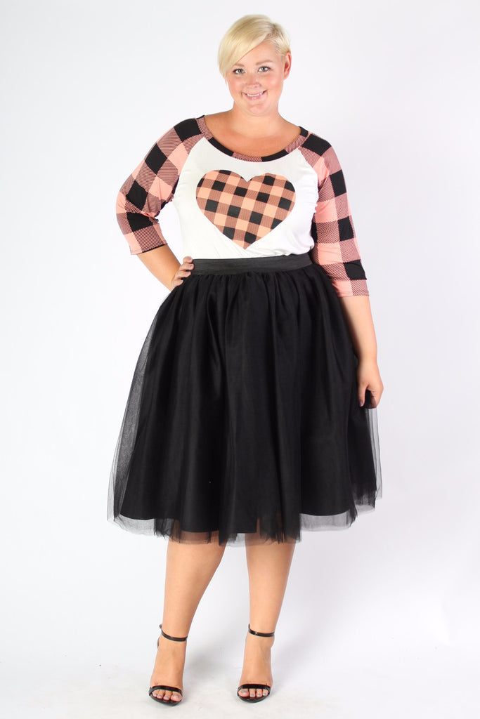 Plus Size Clothing for Women - Plaidly in Love Top - Society+ - Society Plus - Buy Online Now! - 1
