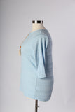 Plus Size Clothing for Women - Tassled Baby Blue Top - Society+ - Society Plus - Buy Online Now! - 2