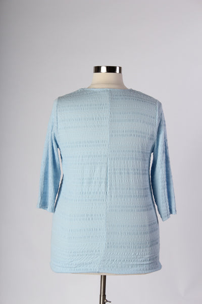 Plus Size Clothing for Women - Tassled Baby Blue Top - Society+ - Society Plus - Buy Online Now! - 3