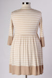 Plus Size Clothing for Women - Striped Half Sleeve Dress - Society+ - Society Plus - Buy Online Now! - 3