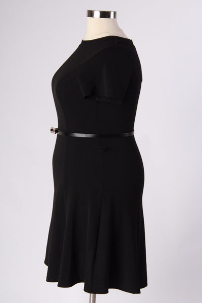 Plus Size Clothing for Women - Fitted Dress With Belt - Black - Society+ - Society Plus - Buy Online Now! - 2