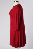 Plus Size Clothing for Women - Lady Boss Keyhole Dress - Burgundy - Society+ - Society Plus - Buy Online Now! - 2