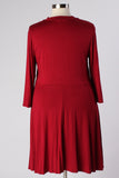 Plus Size Clothing for Women - Lady Boss Keyhole Dress - Burgundy - Society+ - Society Plus - Buy Online Now! - 3