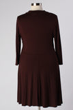 Plus Size Clothing for Women - Lady Boss Keyhole Dress - Chocolate - Society+ - Society Plus - Buy Online Now! - 3