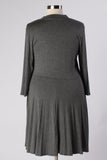 Plus Size Clothing for Women - Lady Boss Keyhole Dress - Charcoal - Society+ - Society Plus - Buy Online Now! - 3