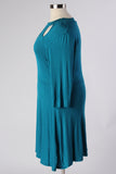 Plus Size Clothing for Women - Lady Boss Keyhole Dress - Turquoise - Society+ - Society Plus - Buy Online Now! - 2