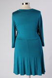 Plus Size Clothing for Women - Lady Boss Keyhole Dress - Turquoise - Society+ - Society Plus - Buy Online Now! - 3