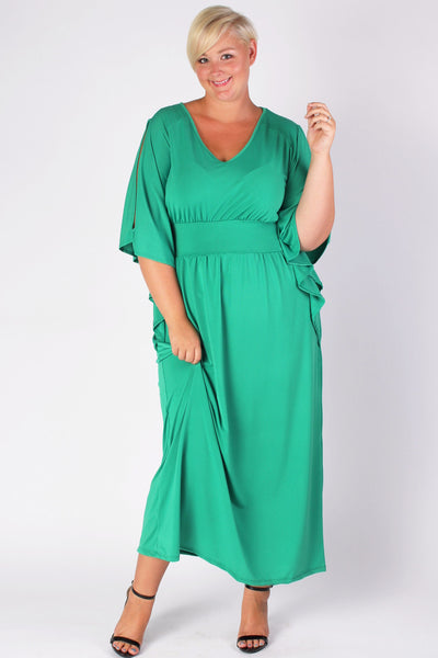 Plus Size Clothing for Women - Open Sleeve Maxi Dress - Society+ - Society Plus - Buy Online Now! - 1