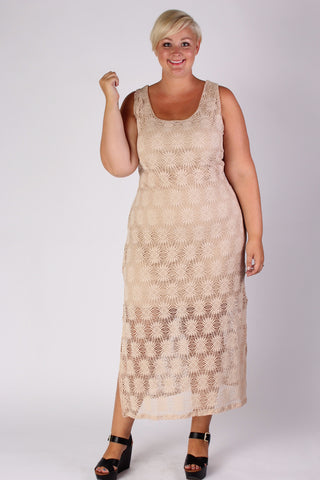 Plus Size Clothing for Women - Crochet Pattern Maxi Dress - Society+ - Society Plus - Buy Online Now! - 1