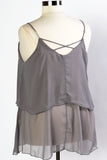 Plus Size Clothing for Women - Iyla Rose Chiffon Top - Grey - Society+ - Society Plus - Buy Online Now! - 2