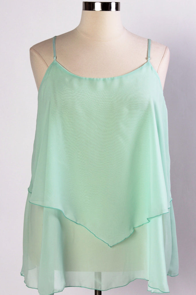 Plus Size Clothing for Women - Iyla Rose Chiffon Top - Spearmint - Society+ - Society Plus - Buy Online Now! - 1