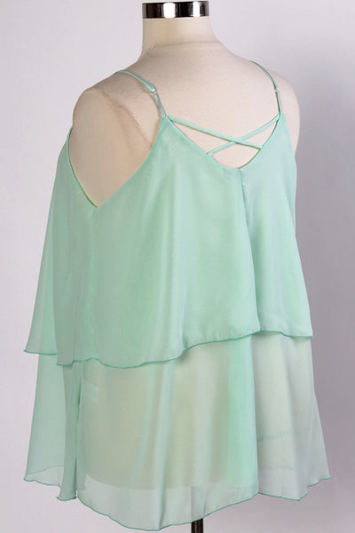 Plus Size Clothing for Women - Iyla Rose Chiffon Top - Spearmint - Society+ - Society Plus - Buy Online Now! - 3