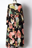 Plus Size Clothing for Women - Iris Oasis Maxi Dress - Black/Pink - Society+ - Society Plus - Buy Online Now! - 2