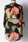 Plus Size Clothing for Women - Iris Oasis Shirtdress- Black/Pink - Society+ - Society Plus - Buy Online Now! - 2
