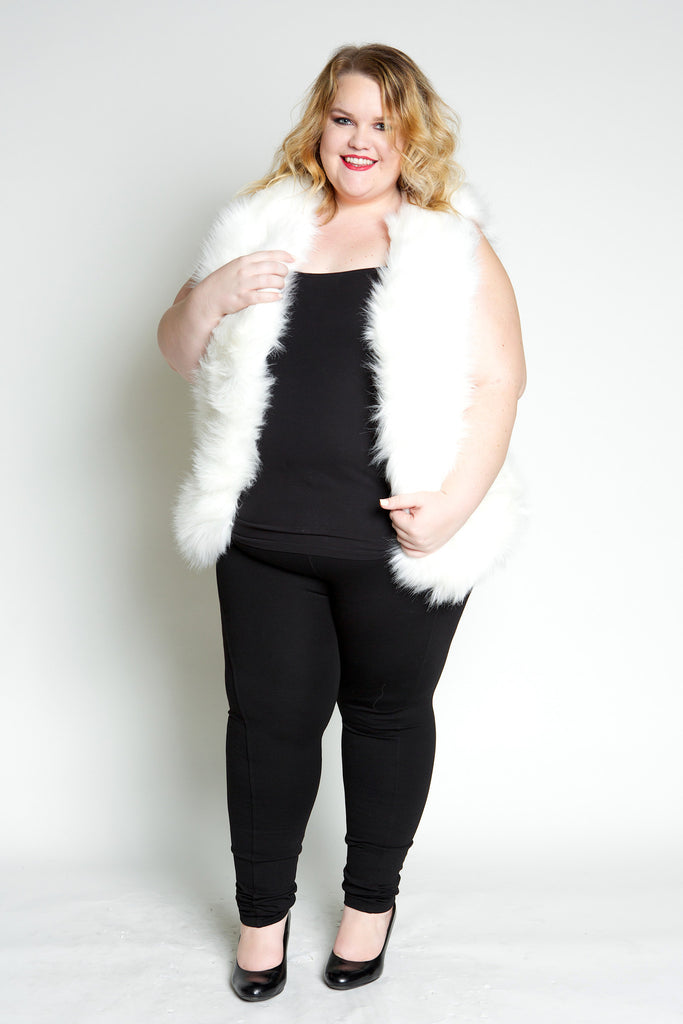 Plus Size Clothing for Women - Faux Fur Vest - Society+ - Society Plus - Buy Online Now! - 1
